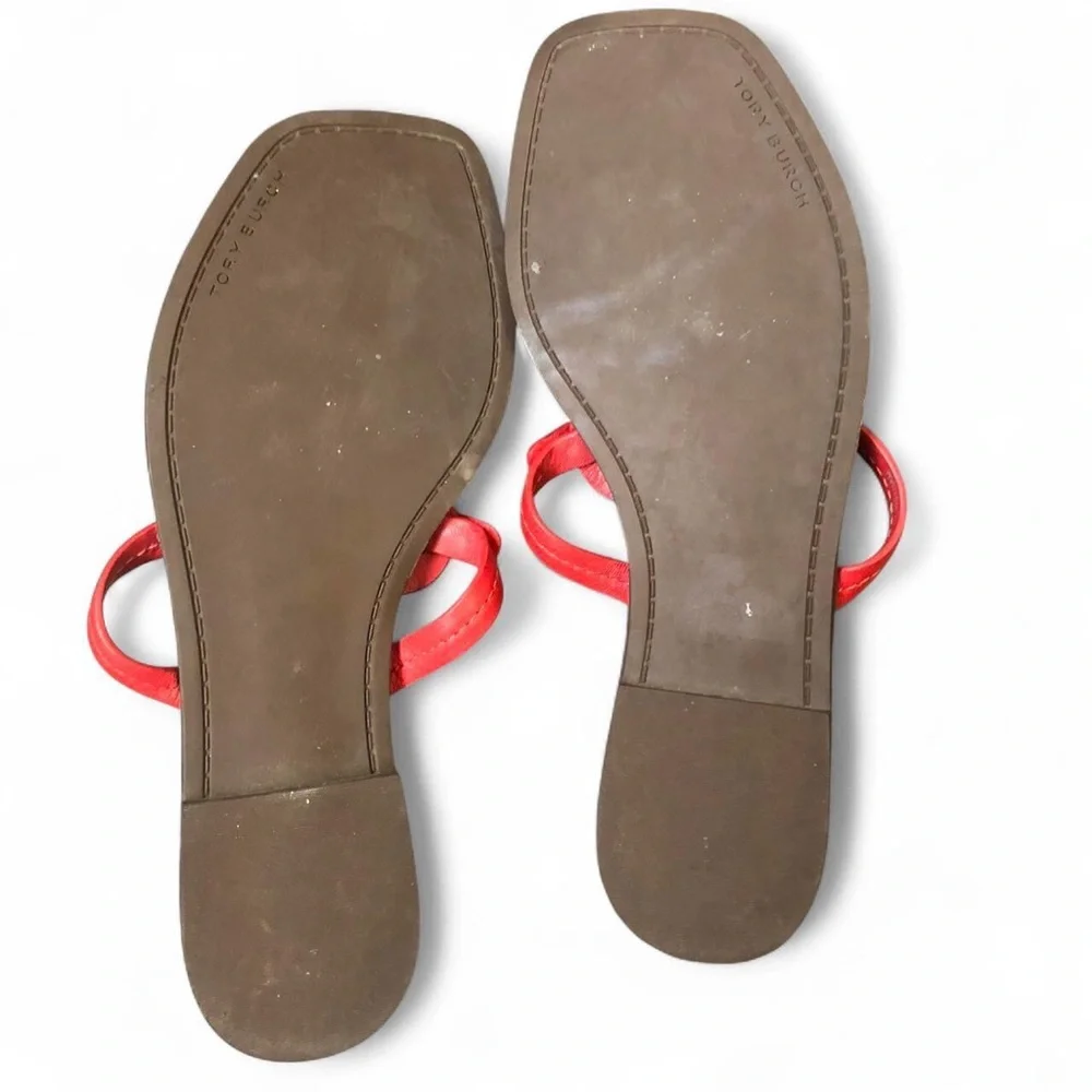 Love Tory Burch Heart Red Thong Sandal Sz 7